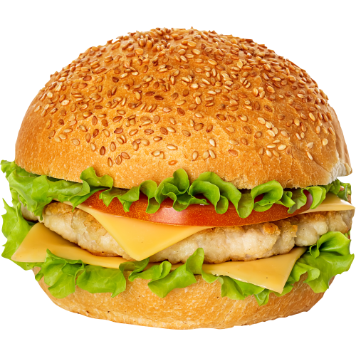 Autocollant Alimentation Hamburger Poulet