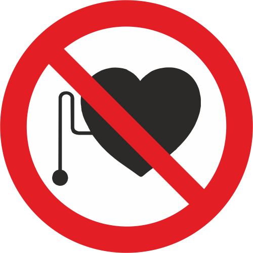 Autocollant Interdiction Aux Porteurs D'un Appareil Cardiaque