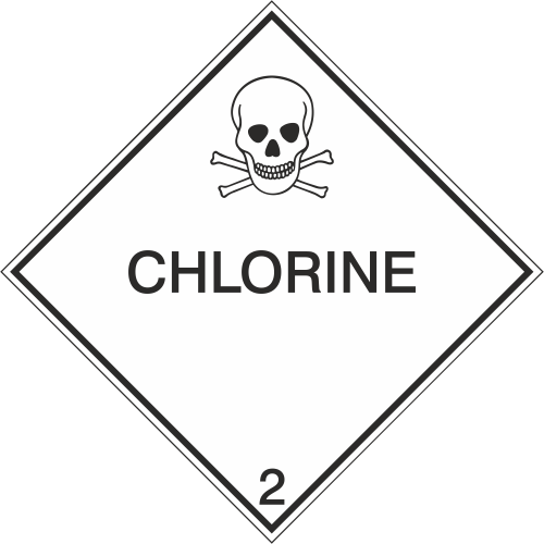 Autocollant Transport Maritime Chlorine