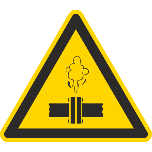 Autocollant Danger Vapeur Chaude