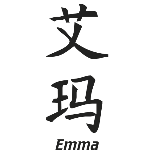Sticker Prenom Chinois Emma