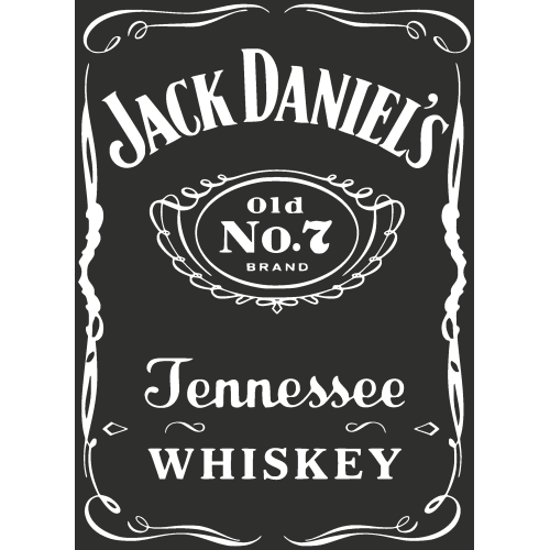 Sticker Jack Daniel's Jennessee Fond Transparent