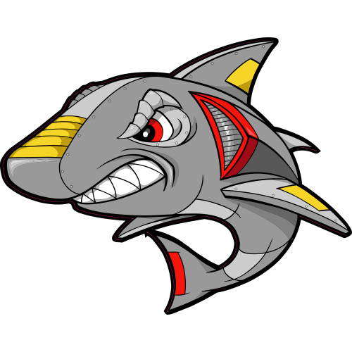 Autocollant Robot Requin