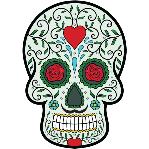 Autocollant Calavera - Tete De Mort Mexicaine
