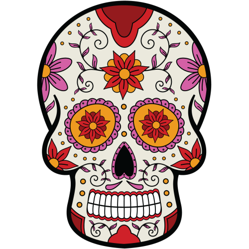 Autocollant Calavera - Tete De Mort Mexicaine