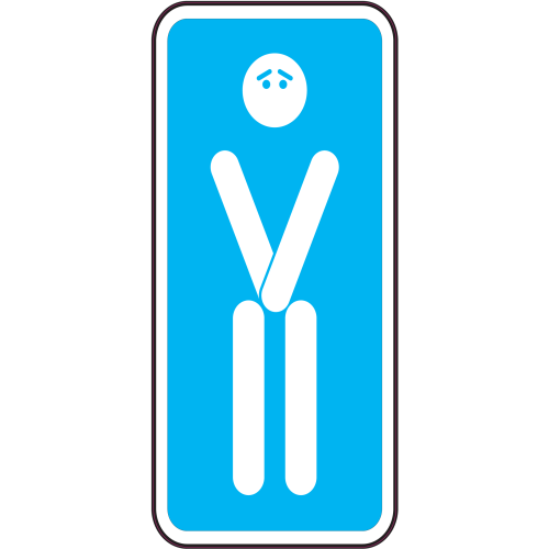 Autocollant Panneau Wc Hommes