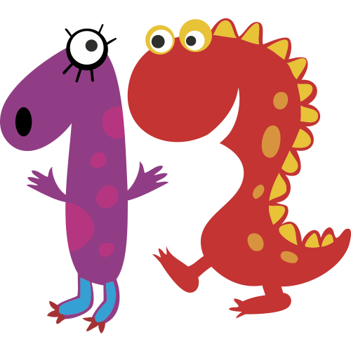 Autocollant Numéro Monstre Enfant