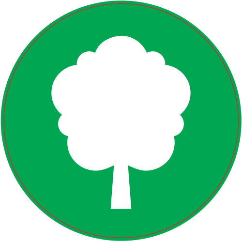 Autocollant Panneau Vert Arbre