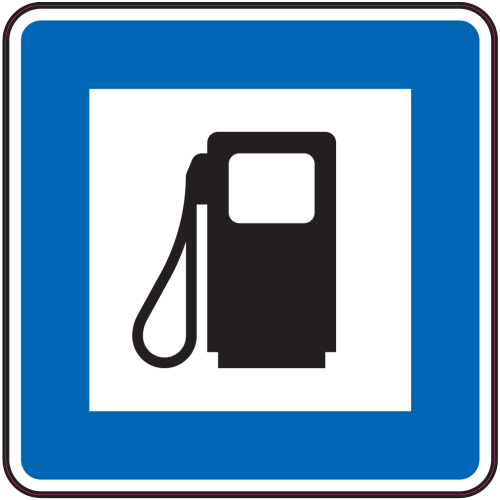 Autocollant Panneau Indication Station Essence
