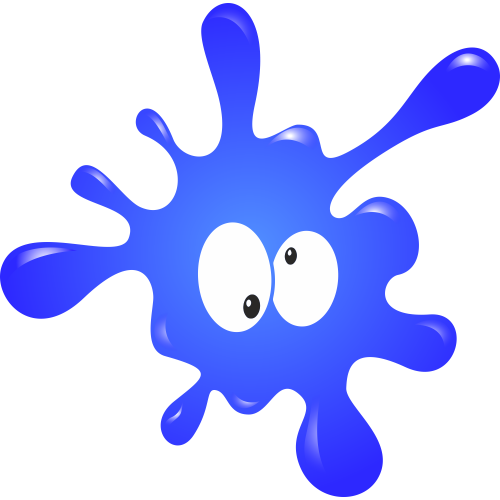 Autocollant Tâche Peinture Bleu