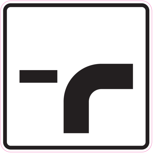 Autocollant Panneau Indication Route Prioritaire