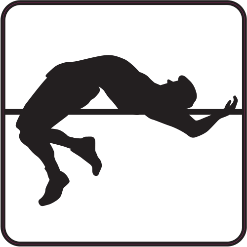 Autocollant Saut En Hauteur B