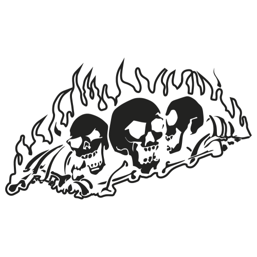 Sticker Deco Flaming