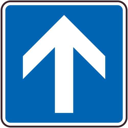 Autocollant Panneau Indication Circulation Sens Unique