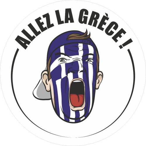 Autocollant Football Allez La Grece