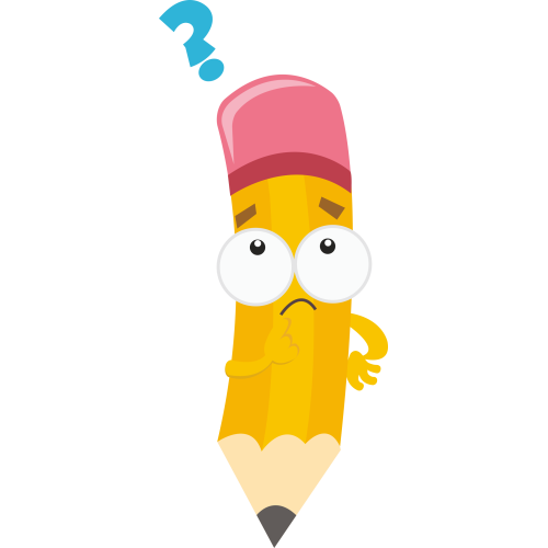 Autocollant Logo Crayon Mascotte 2