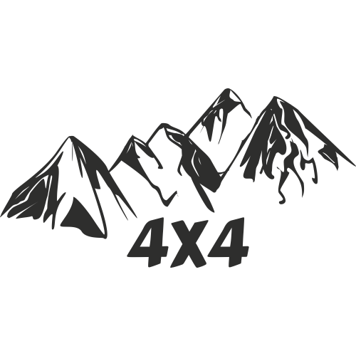 Sticker Montagne 4x4