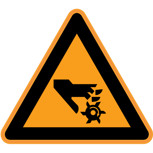 Autocollant Panneau Danger Risque De Blessure Des Mains
