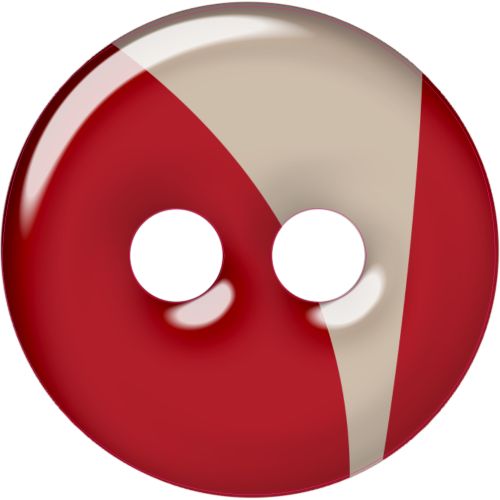 Autocollant Enfants Bouton Rouge Et Blanc