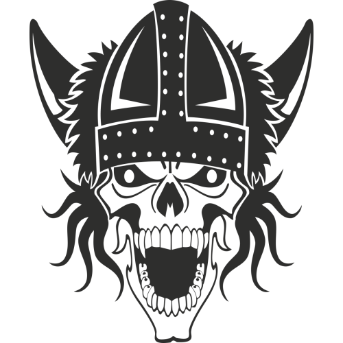Sticker Skull Viking