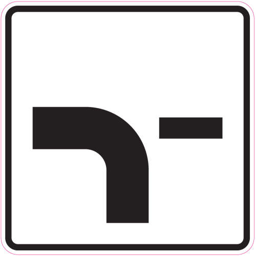 Autocollant Panneau Indication Route Prioritaire