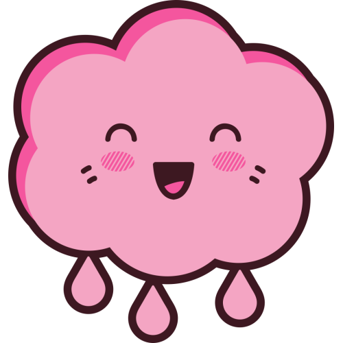 Autocollant Nuage Kawai Manga