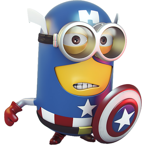 Autocollant Minion Captain America