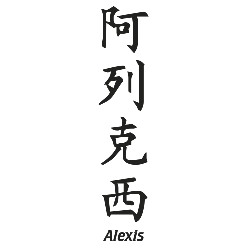 Sticker Prenom Chinois Alexis