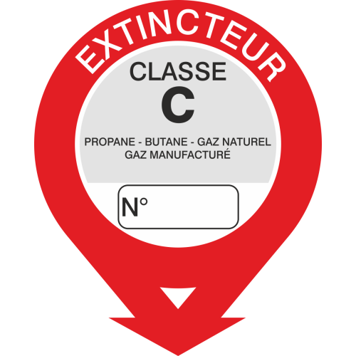 Autocollant Signalisation Extincteur Classe C