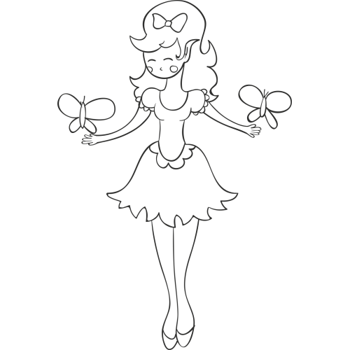 Sticker Fée Papillons