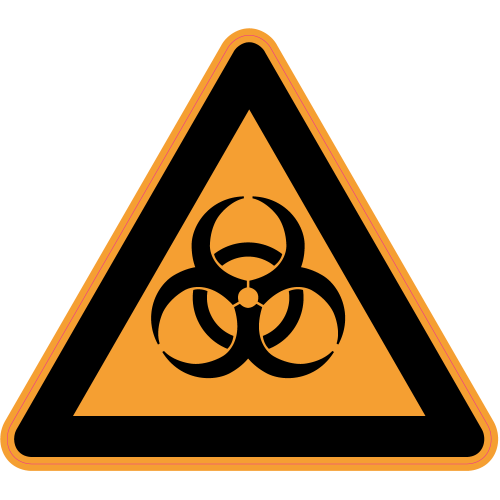 Autocollant Panneau Danger Risques Biologiques