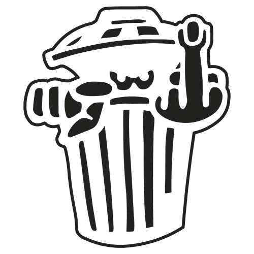 Sticker Poubelle Doigt