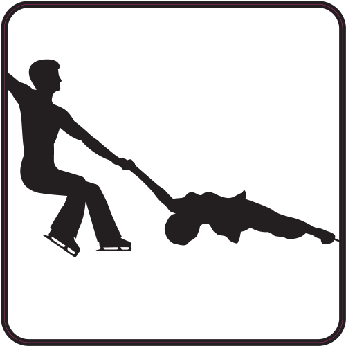Autocollant Patinage Artistique Duo B