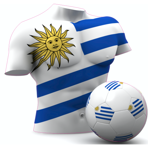 Autocollant Foot Uruguay