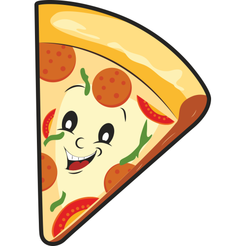 Autocollant Fast Food Pizza Smiley