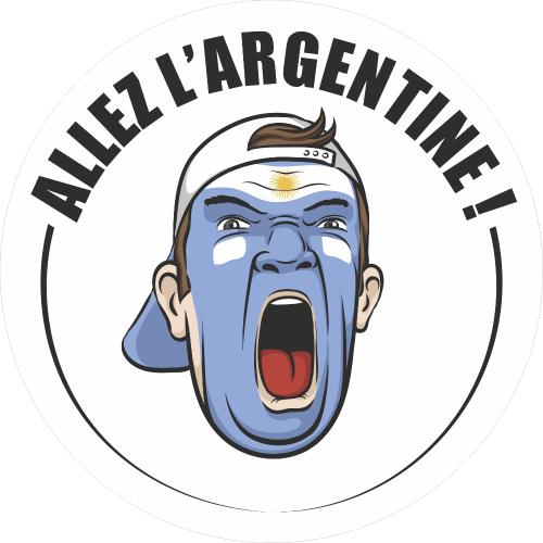 Autocollant Football Allez Argentine