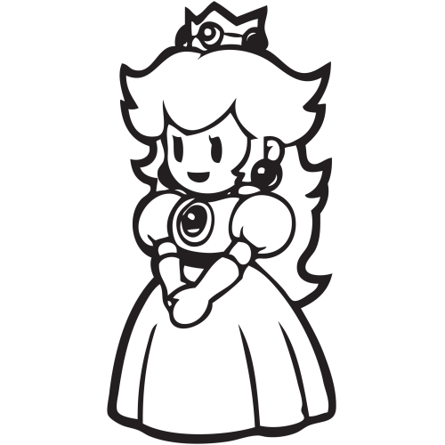 Sticker Mario Princess Peach