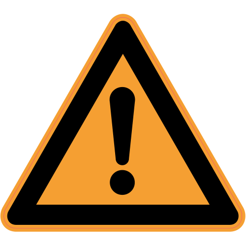 Autocollant Panneau Danger Attention