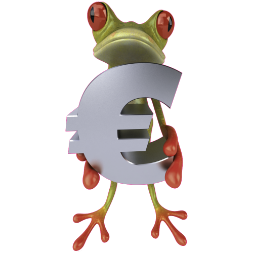 Autocollant Grenouille Euro