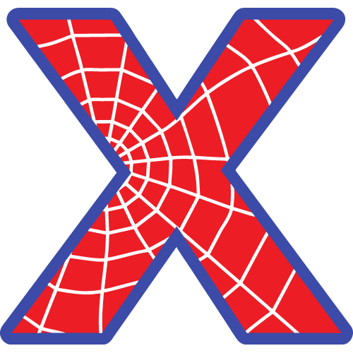 Sticker Lettrage Spider Man X