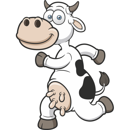 Autocollant Enfant Vache