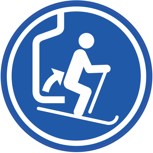 Autocollant Panneau Obligation De Sortir Du Télésiège