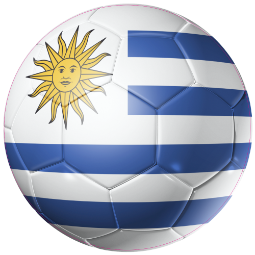 Autocollant Ballon Foot Uruguay