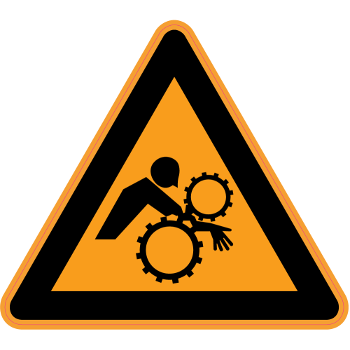 Autocollant Panneau Danger Risque De Blessure Des Bras