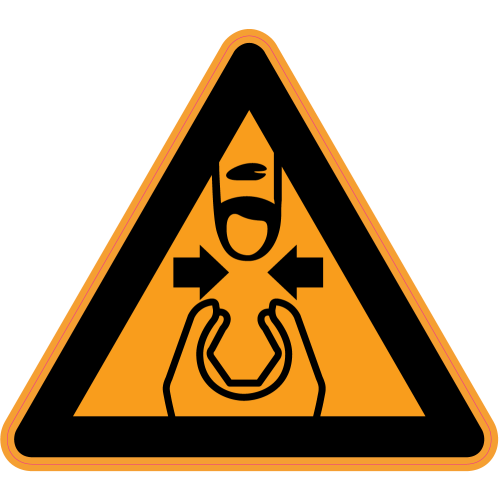 Autocollant Panneau Danger Doigt De Pincement