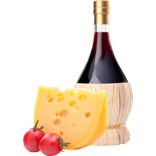 Autocollant Boisson Bouteille De Vin Fromage