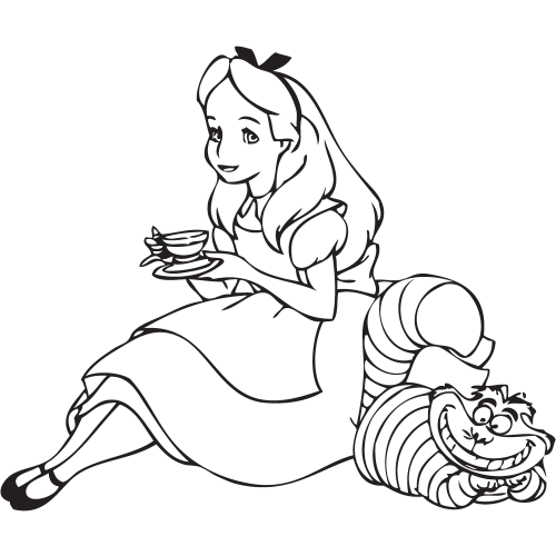 Sticker Alice Aux Pays Des Merveilles