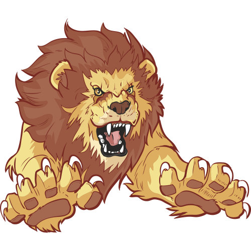 Autocollant Mascotte Lion