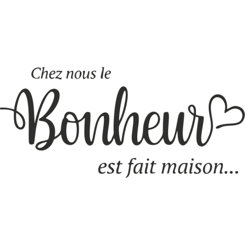 Sticker Chez Nous Le Bonheur Est Fait Maison