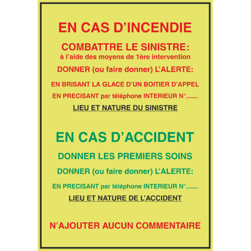 Autocollant Consigne De Sécurité 2